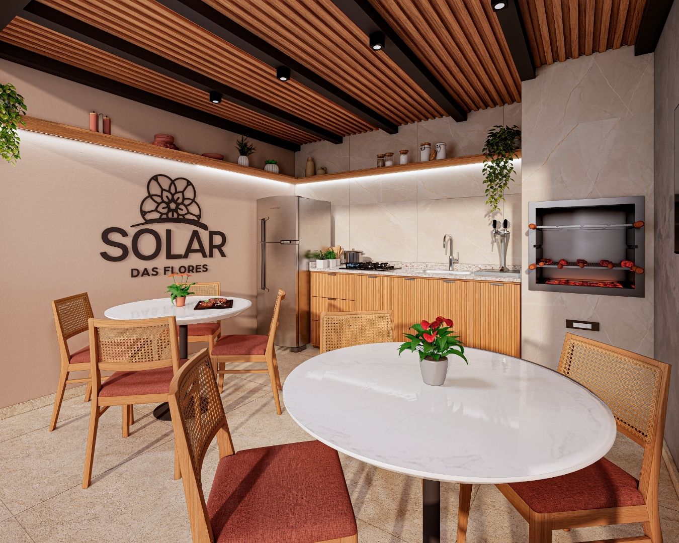 Espaço gourmet do Solar das Flores