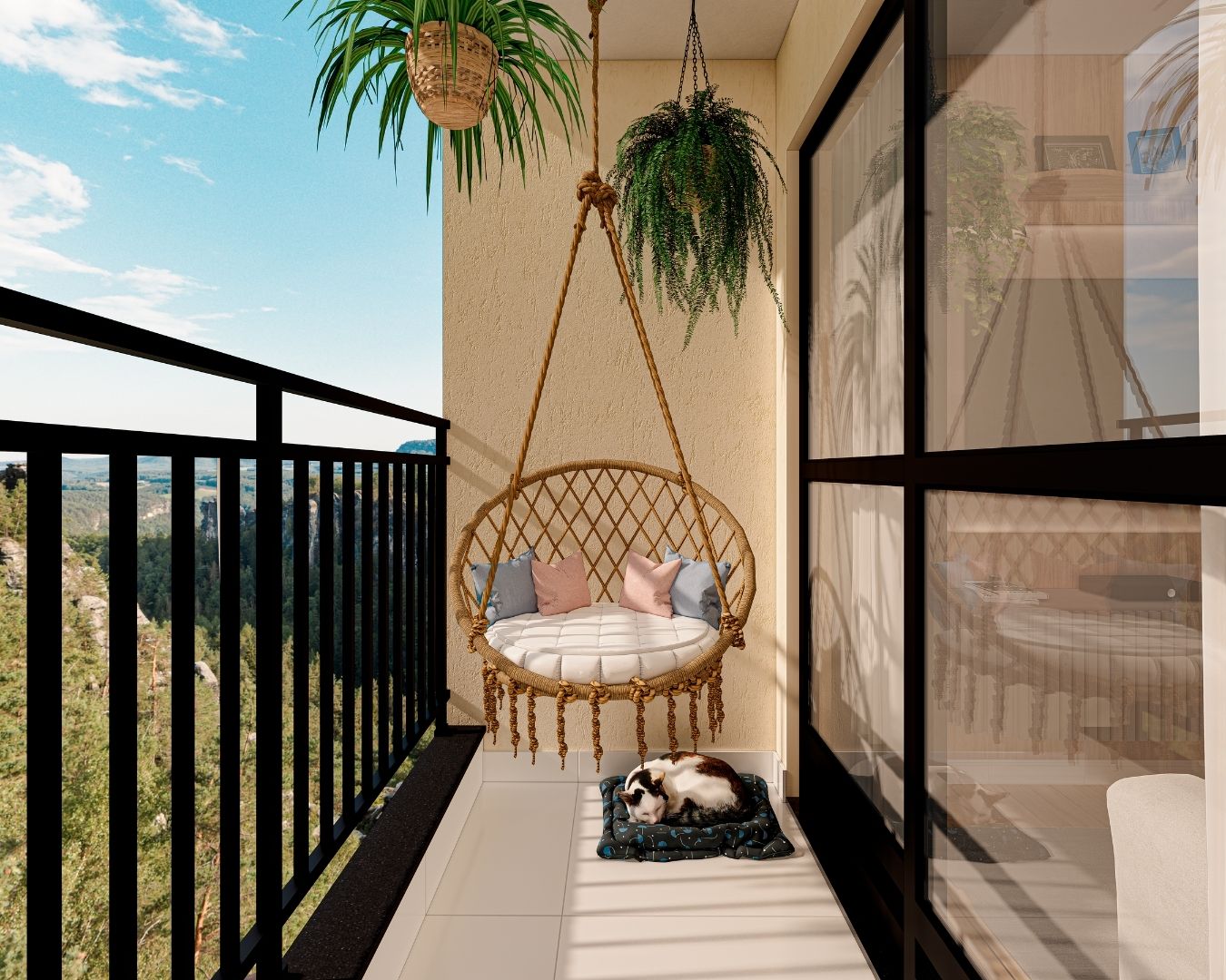Varanda do apartamento no Solar das Flores